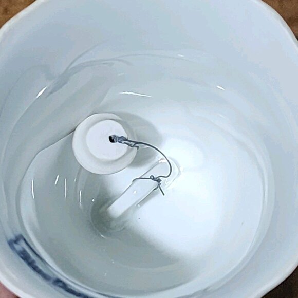 Vintage Blue Danube Japan Porcelain Dinner Bell Blue and White Floral Design - Picture 7 of 9